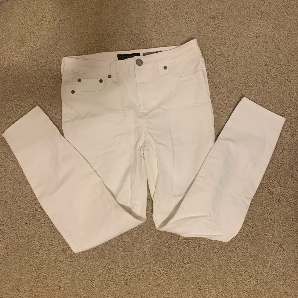 White high waisted jeggings